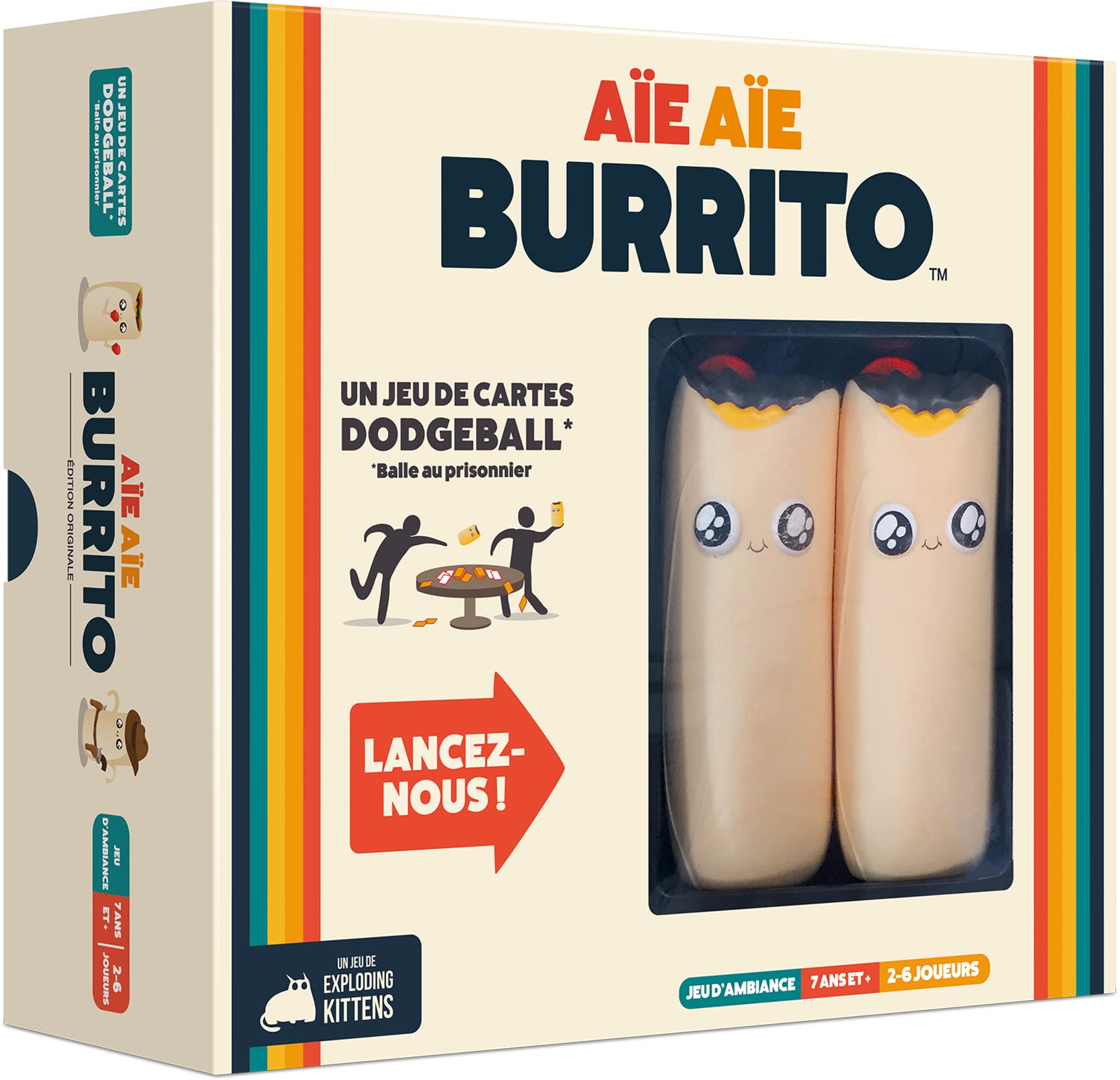 Asmodee - Aie Aie Burrito - Extension Exploding Kittens Pour Enfants À Partir De 7 Ans - Jeu D'Ambiance - Jeu De Société Avec Cartes -2 À 6 Joueurs - 15 Min - Version Française