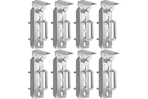 POROHOM 8" Galvanized Swivel Top Bunk Bracket Kit with Hardware for 3"x3"，2"x3",1.5"x3" Boat Trailer Crossmember, Boat Trailer Bunk Brackets & Square U-Bolts