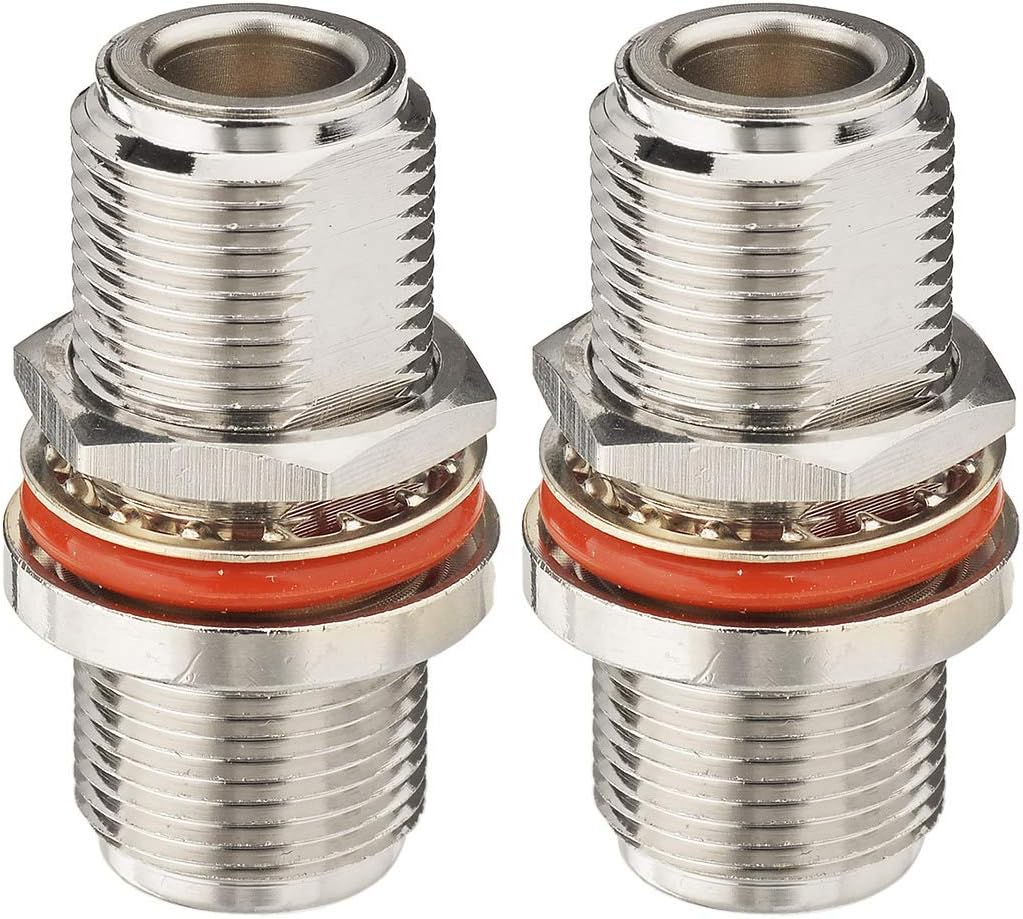 Bingfu N Female to N Female Adapter Bulkhead Mount 50 Ohm Copper Coaxial Connector Adapter (2-Pack) Compatible with 4G LTE Cellular Router Gateway Ham Radio Amateur Radio - Image 5