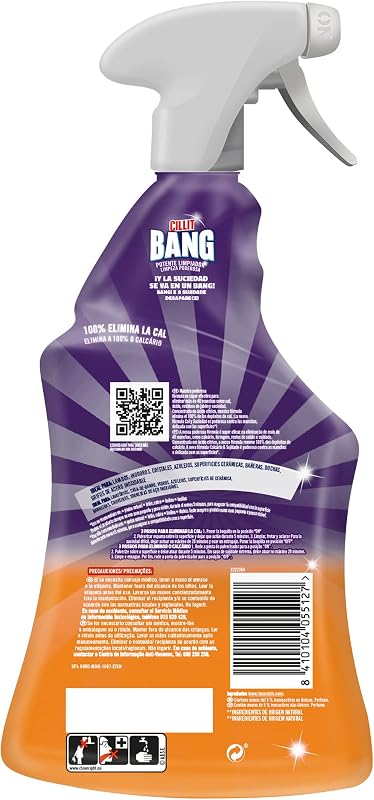 Cillit Bang Lime and Dirt, potente limpador de casa de banho, cozinha, formato de pulverização - 1 L, a embalagem pode variar