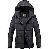 WULFUL Women's Winter Coats Lightweight Warm Thicken Puffer Jacket Waterproof Quilted Winter Jackets with Removable Hood