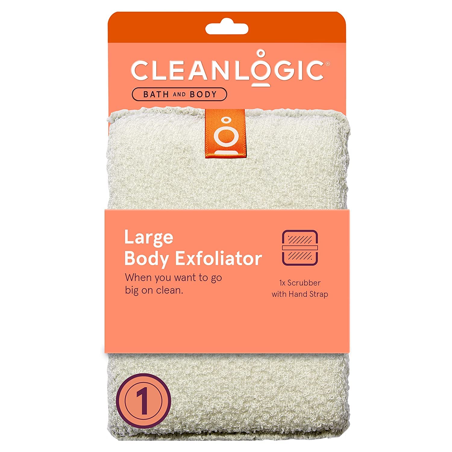 Clean Logic, Exfoliating Body Scrubber - Extra Large, Body Exfoliator for Dry Skin