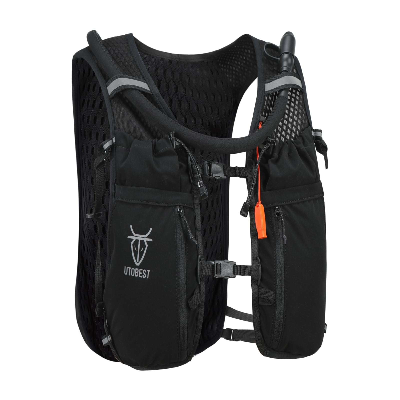UTOBEST Running Vest Running Backpacks Lightweight Hydration Pack 10L, with 2L Water Bladder, Black, SM