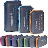 4Monster Quick Dry Microfiber Towel, Camping &amp; Travel &amp; Gym Towel with Case | Super absorbent, lightweight and fast drying, with a compact case and carabiner. Ideal for beach, bath, hiking and swimming.