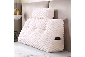 Gpround Wedge Headboard Pillows + 2 Head Roll Pillow Bed Wedge Pillow for Headboard Large Bolster for Bed Rest Reading Pillows Backrest Pillows for Sitting in Bed Backrest Positioning Support