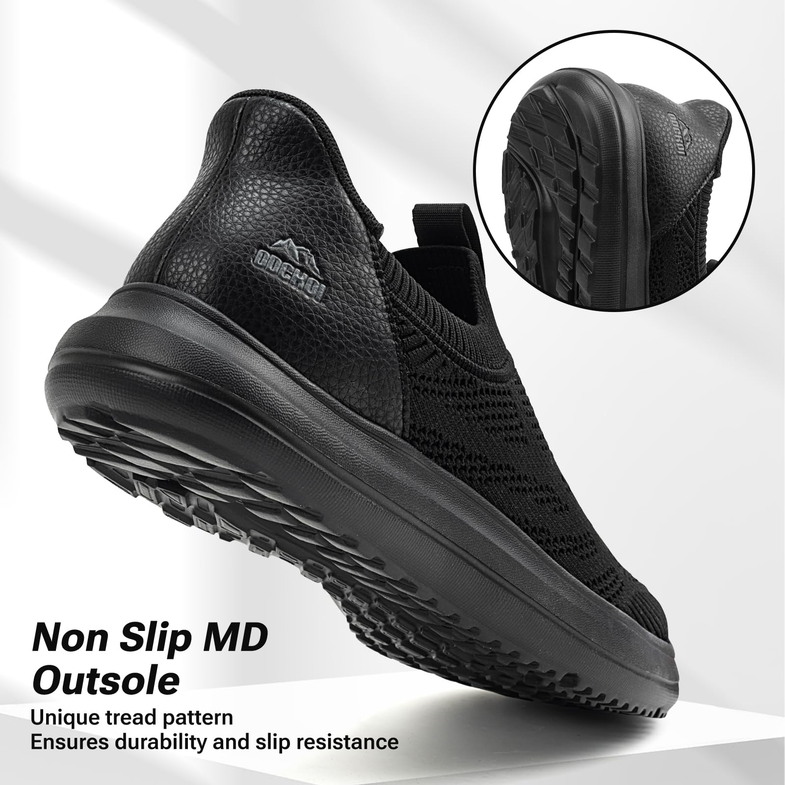 ODCKOI Slip On Sneaker Herren Ohne Schnürsenkel Mesh Atmungsaktiv 4