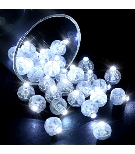 120 Luces LED Para Globos – Blanco Cálido, Duran 24-48h, Ideales Para Fiestas, Bodas, Cumpleaños O Navidad