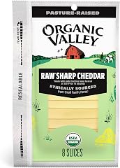 Organic Valley Organic Raw Sharp Cheddar Cheese Slices, 6 oz