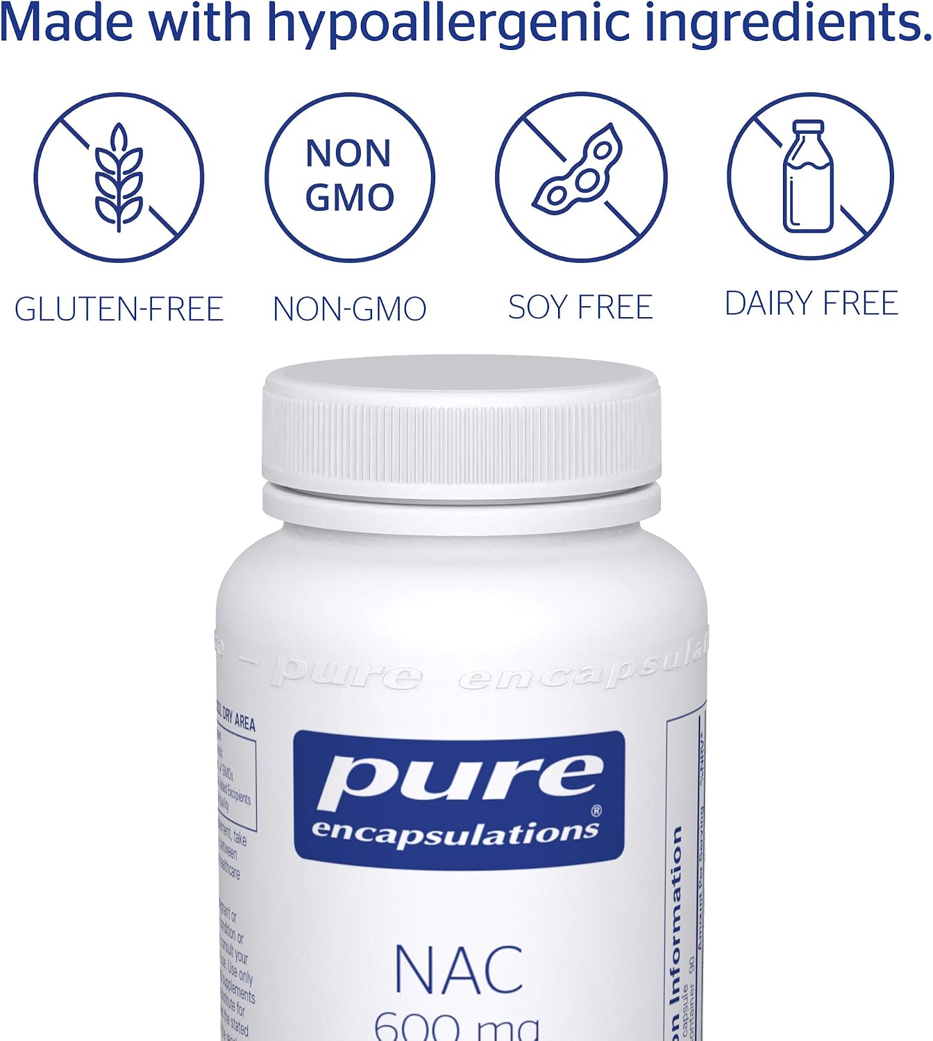 Pure Encapsulations NAC 600mg - Pure N-Acetyl-L-Cysteine for Glutathione Synthesis Support - 90 Capsules, 90 count (Pack of 1) - Image 5