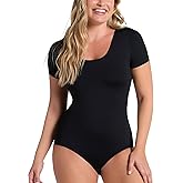 Leonisa Essential Boldly – Shapewear for Women Short Sleeve Round Neck Shaper Bodysuit