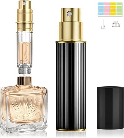 JOOMOKO Perfume Atomiser 10ML Travel Bottle Refillable Leakproof Spray Black