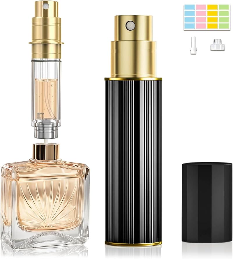 JOOMOKO Perfume Atomiser 10ML Travel Bottle Refillable Leakproof Spray Black