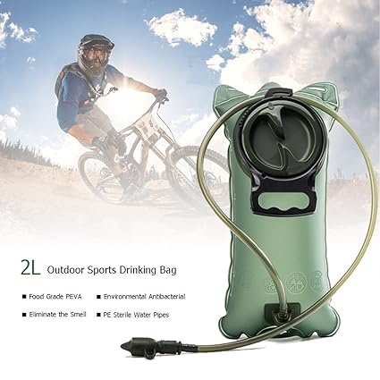2L Tragbare Trinkblase Wasserbeutel, Einfache Reinigung Große Öffnung Trinkblasen Wasserbeutel für Rucksack Camping, Trekking