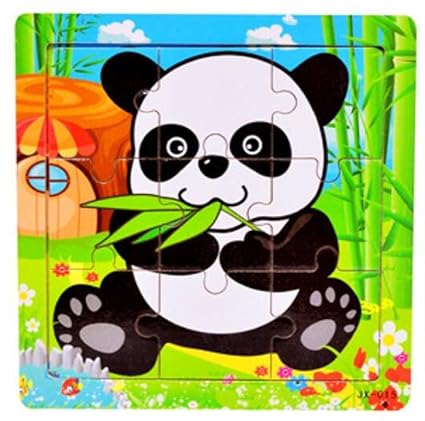 YChoice Educational Puzzle Kids Lovely Wooden Cognitive Peg Puzzle Education Learning Toy Fantastic Gifts Kids(Panda)