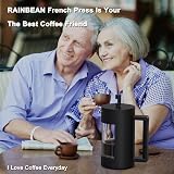RAINBEAN Cafetiere 4 Cup 600ml Glass French Press 3 Level Filtration view 2