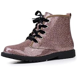 FITORY Girls/Boys Ankle Combat Boots with Side