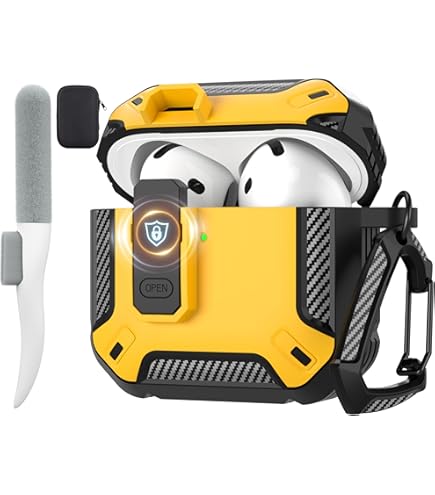Amazon.com: Olytop for Airpods 4 Case with Lock Clip, Rugged Apple