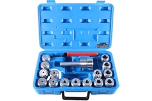 Accusize Industrial Tools MT3 Shank ER40 Chuck with 15Pc Collets Kit, 1/8 inch - 1 inch by 16th, Morse Taper Collet System, 0