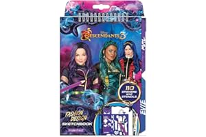 Disney Descendants 3 Fashion Design Sketchbook for Girls - Create Outfits with Evie & More, Includes Stencils, Stickers, Design Guide - Gift for Kids Ages 6+, Develops Real-World Skills Make it Real
