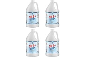 CHEMCORP Isopropyl Alcohol 99 Percent (IPA) - USP-NF Medical Grade Concentrated Rubbing Alcohol - Made in USA - 128 Fl Oz/Gallon (4 Pack)