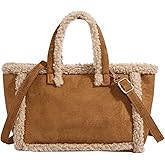 Faux Fur Shoulder Bag for Women – Vintage Chic Plush Tote Fleece Large Capacity Fashion Fuzzy Handbag Crossbody Purse