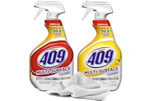 Daley Mint 409 Cleaner Spray Bundle, 32oz | Original Scent & Lemon Scent Cleaner Sprays Towel | House Cleaning Kit for Kitchen, Bathroom (64oz Total)