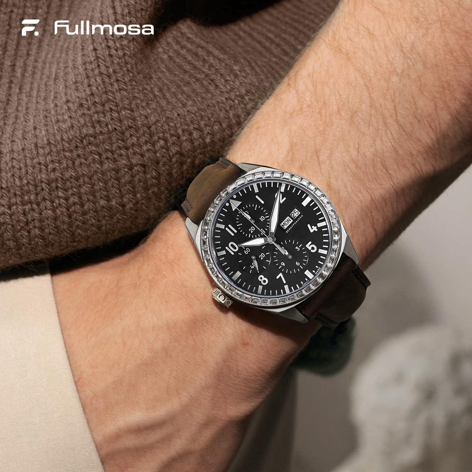 Fullmosa 18mm 20mm 22mm Leather Watch Bands Quick Release Watch Strap for Men Women, 2 Pack Soft Replacement Strap Wristband with Stainless Steel Buckle