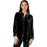 Eileen Fisher Women's Petite Mandarin Collar Long Shirt