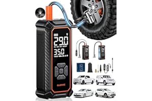 OlarHike Cordless Tire Inflator Portable Air Compressor, Dual Power Mode - 6000mAh & 12V DC, Air Pump for Car Tires, Motorcycle, Bicycle, Electric Pump with LED Light & Digital Pressure Gauge