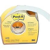 Post-it 658 Labeling & Cover-Up Tape, Non-Refillable, 1" x 700" Roll, 10 Pack