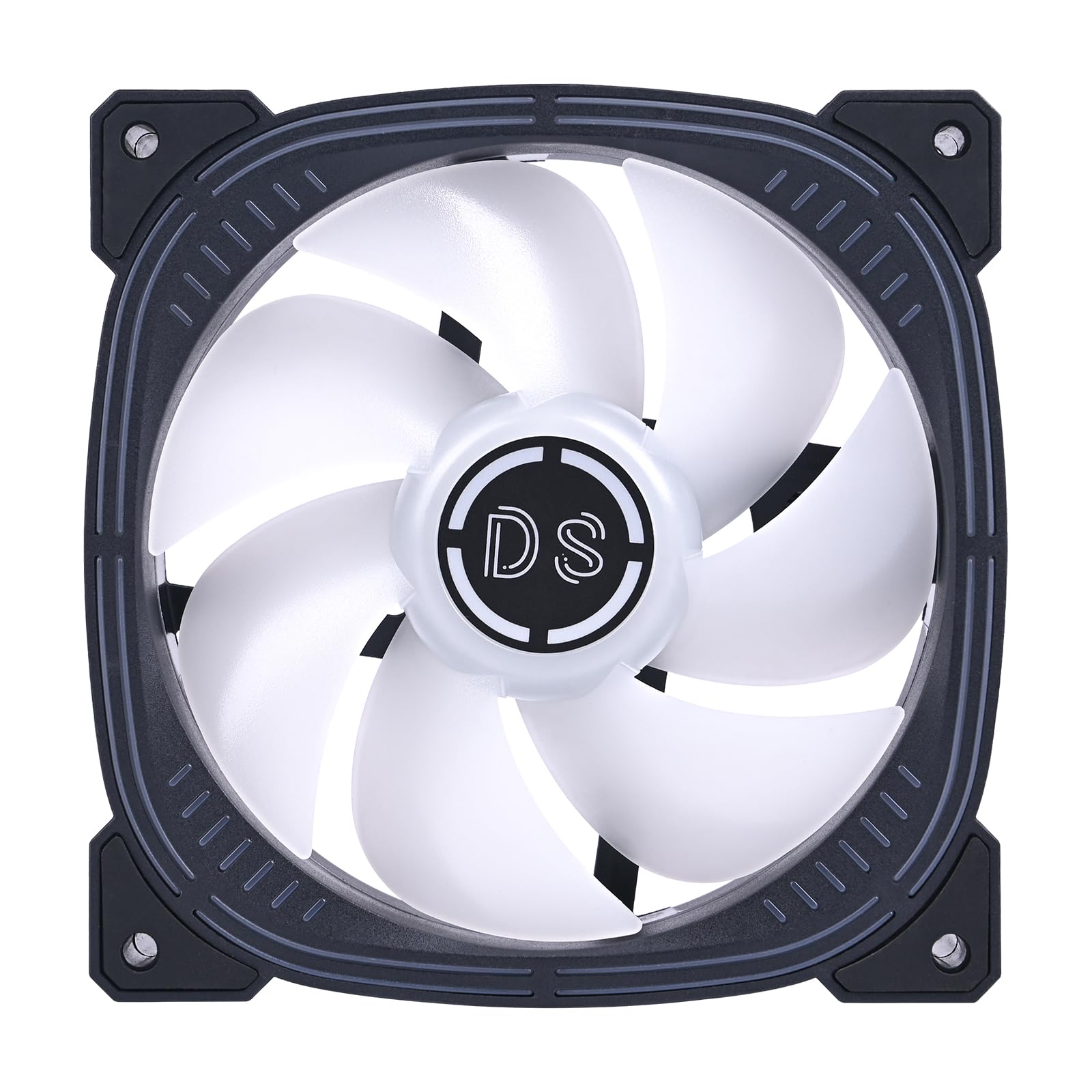 Rainbow LED RGB Fans with Controller for PC Case, CPU Cooler, Radiators System (6pcs RGB Fans, G Series)