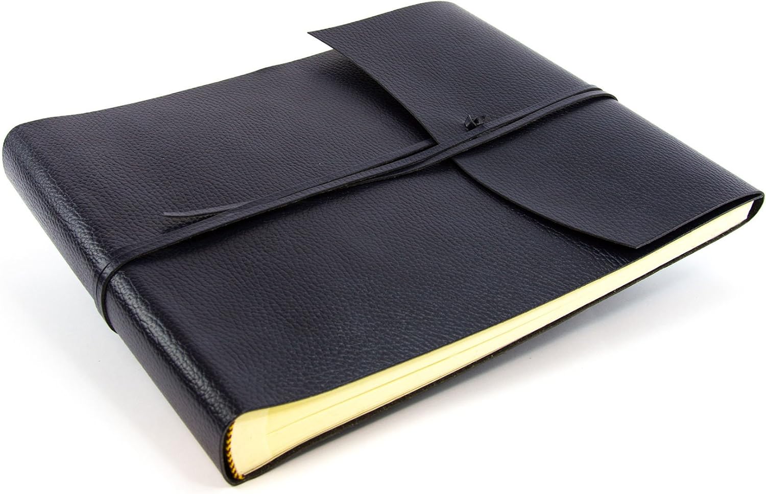 BELCRAFT Tivoli Large Recycled Leather Bound Photo Album, Landscape, MADE IN ITALY, Memory Photo Album, Scrapbook - Image 4