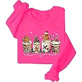 colanperd Gingerbread Christmas Coffee Sweatshirt Christmas Mug Jingle jolly Festive Sweatshirt for Women