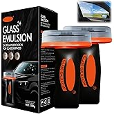 2PCS Glass Oil Film Remover for Car, Automotive Glass Cleaner for Auto Windshield/Window/Mirror Cleaning Improve Windshield Clarity for Safe Driving