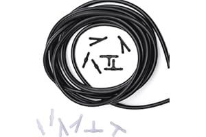 Jawmoy 13 PCS Car Windshield Washer 157.4" Hose Kits, Used for Connecting the Car Water Pump and Windshield Nozzles, Windshield Cleaning Tools, Universal for Most Cars (Black)