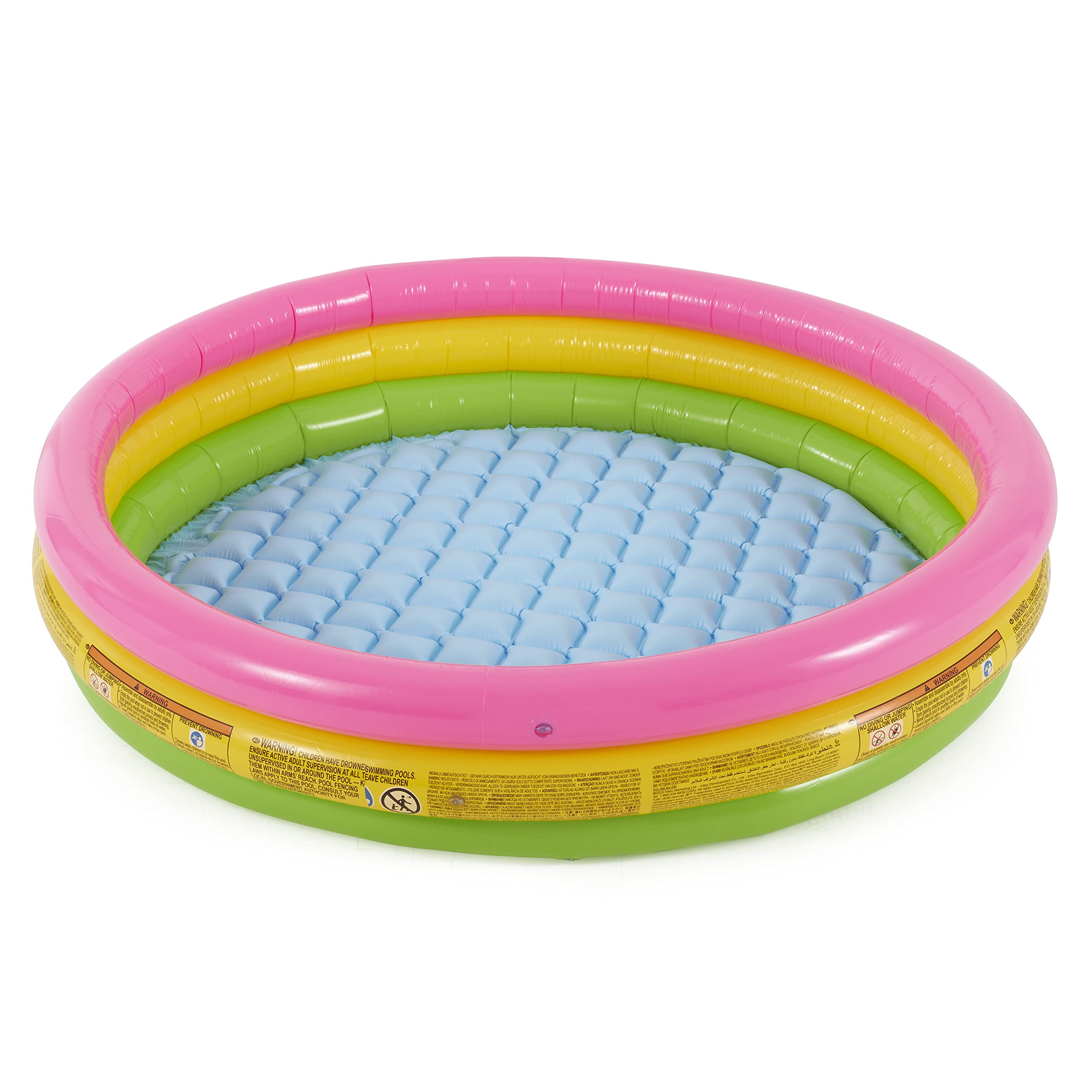 Photo 1 of Intex Sunset Glow Inflatable Pool: 58in x 13in - 3 Ring Soft Floor - 73 gal Capacity - Repair Patch Included