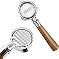HIBREW 51mm 3 Ear Bottomless Portafilter for H10B Coffee Machine - Stainless Steel with Rosewood Handle - Advanced Espresso Tool for Coffee Enthusiasts