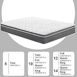 Ablyea Queen Mattresses 12 Inch Hybrid Mattress in