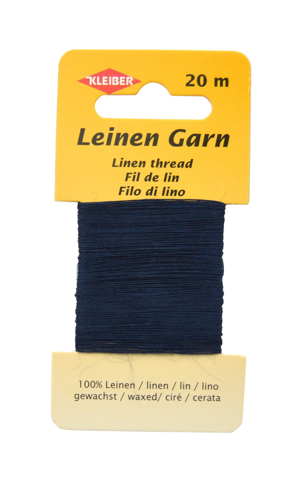 Kleiber Extra Strong Linen Thread, Navy – Heavy Duty Sewing Thread for Buttons, Leather, and Upholstery, 11.8x6.2x0.4 cm