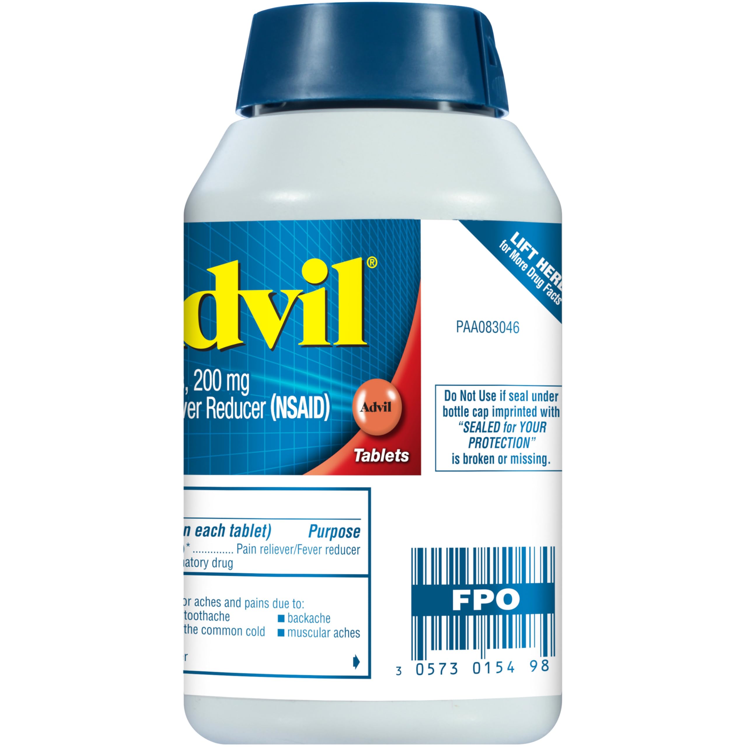 Advil Pain Reliever and Fever Reducer, Ibuprofen 200mg for Pain Relief - 300 Count, Advil PM Pain Reliever and Nighttime Sleep Aid, Ibuprofen for Pain Relief and Diphenhydramine Citrate - 2 Count