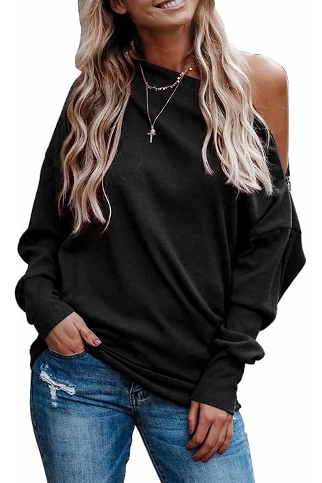 Shoulder Sweatshirt for Women 