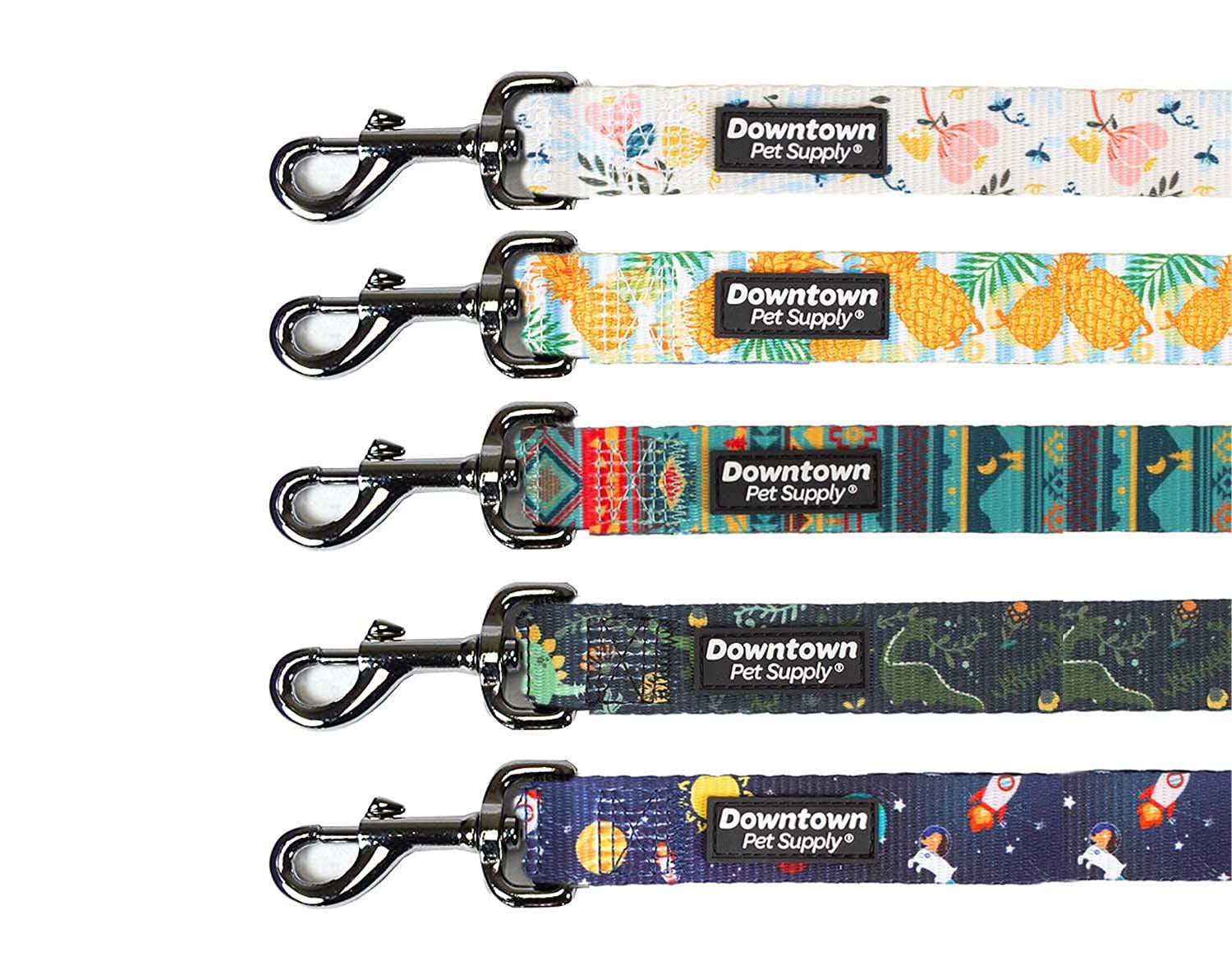 Downtown Pet Supply 5ft Dog Leash - Heavy-Duty Dog Leash with Padded Comfort Handle and Stainless Steel Fastener - Durable Dog Training Leash - Tribal - 1 in Wide โ image 1