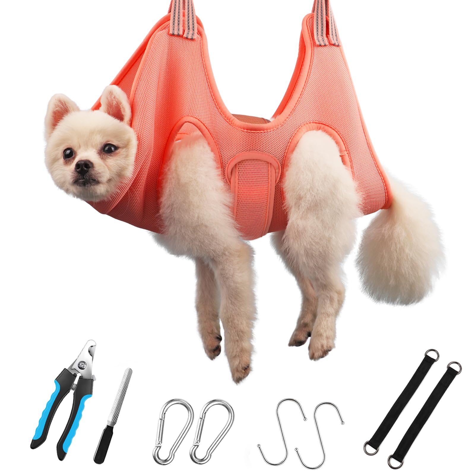 DaizySight Pet Grooming Hammock Supplies Kit for Cats, Small Puppies and Mini Dogs - Size: XS, Hanging Sling for Nail Trimming Cutting