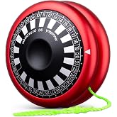 MAGICYOYO D6 Multifunctional Yoyo for Kids, Beginner Yoyo for 2A Trick | Metal Responsive Yo-yo with Fingerspin Function, Looping Trick Yo Yo for Kids &amp; Adults with Multiple Play Ways ( Red Black)