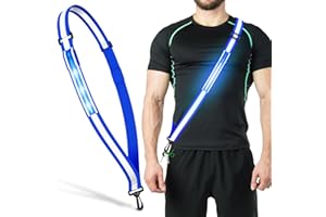 Ylzzrs LED Reflective Belt Sash Walking Gear,Safety Lights for Walkers at Night,High Visibility Safety Rechargeable Reflective Running Gear for Men Women Kids Night Dog Walking Gear