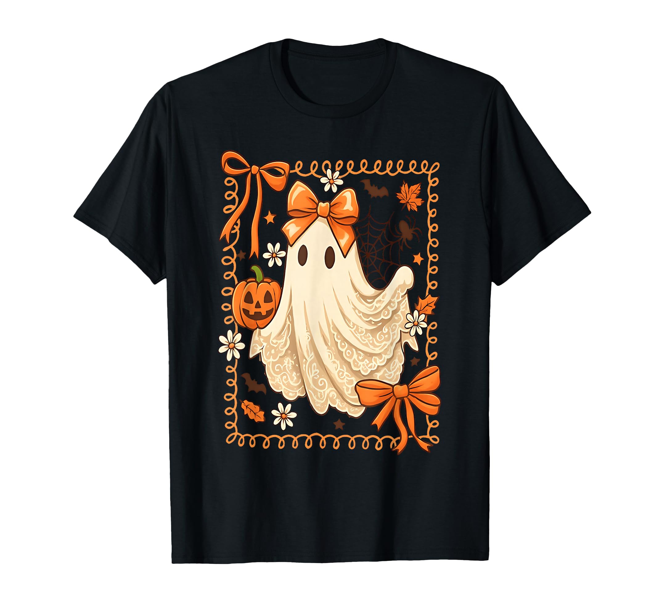 Photo 1 of 3XL-Coquette Lace Ghost Boo in Boojee Halloween Spooky Season T-Shirt