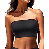 Bandeau Bikini Tops for Women - Strapless Swim Top Bathing Suit Tube Swimsuit Tops