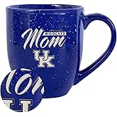 Rico Industries NCAA Kentucky Wildcats Mom 16 oz Team Color Laser Engraved Speckled Ceramic Coffee Mug