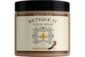 Retique It Liquid Wood - Light Wood Pint - Paint it then stain it - Stainable Wood Fiber Paint - Put a fresh coat of wood on it (16 Fl Oz Light Wood)