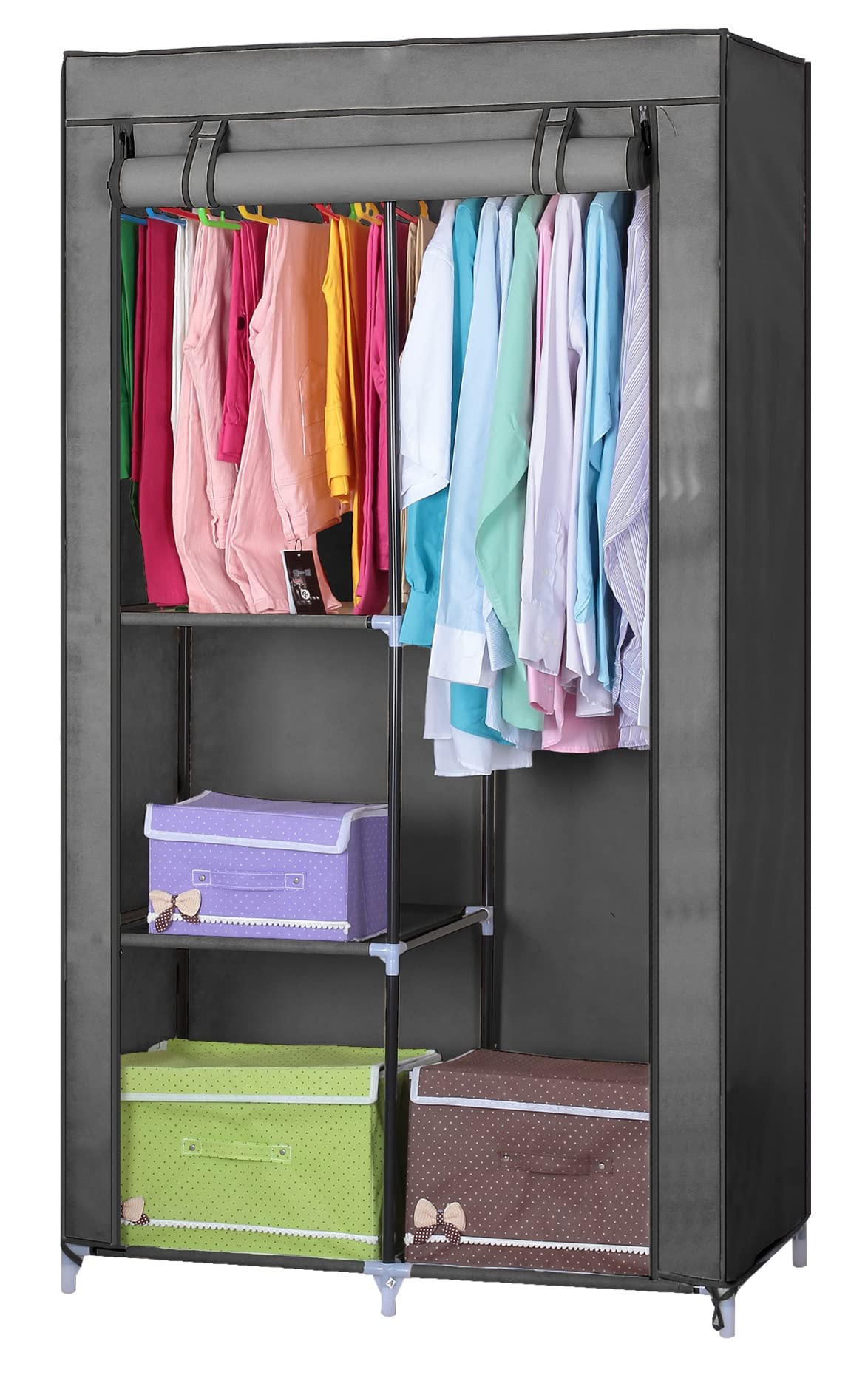 HERSIG-Armario-Ropero-Tela-Armario-de-Tela-para-Ropa-con-Cremallera-Armario-Tela-Resistente-con-Estantes